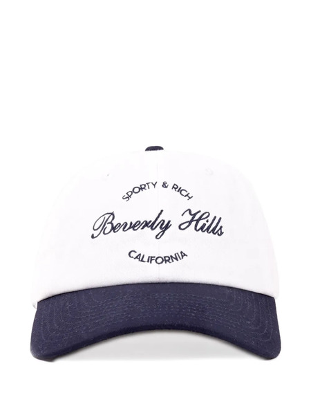  Sporty & Rich Beverly Script Hat - White 