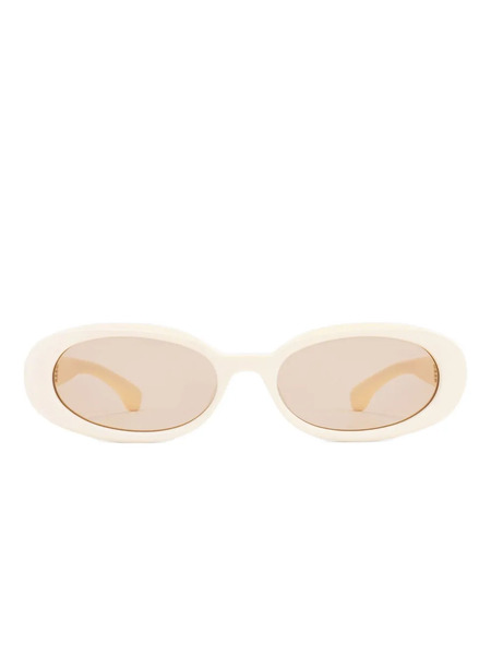  Sporty & Rich Oval-frame Sunglasses - Neutrals 