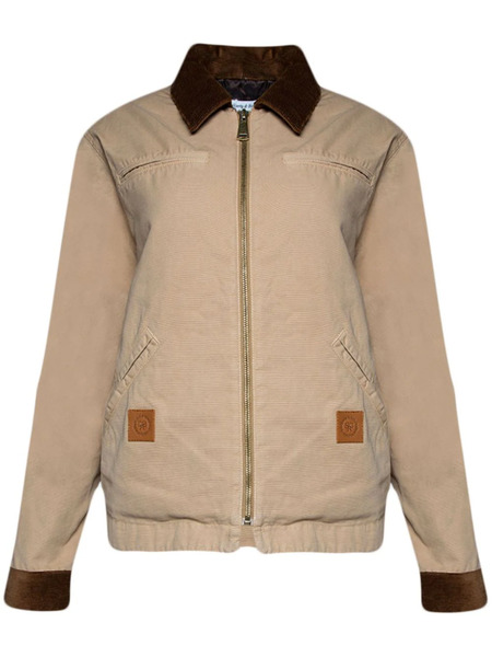  Sporty & Rich Srhwc Canvas Zipped Jacket - Neutrals 