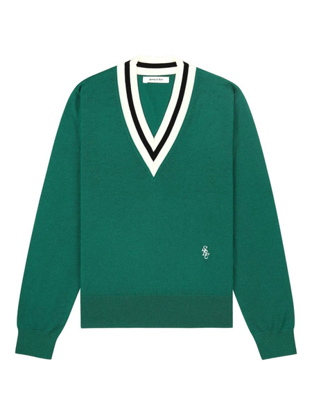  Sporty & Rich V-neck Sweater - Green 