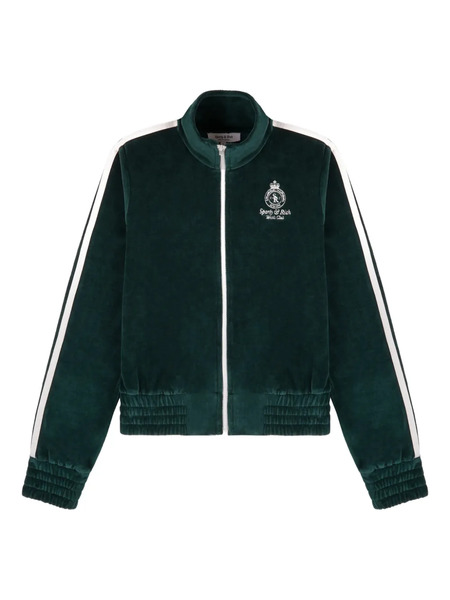  Sporty & Rich Zip-up Striped Sweater - Green 