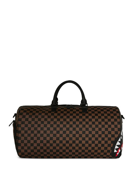  Sprayground Check-pattern Top-handle Duffle Bag - Brown 