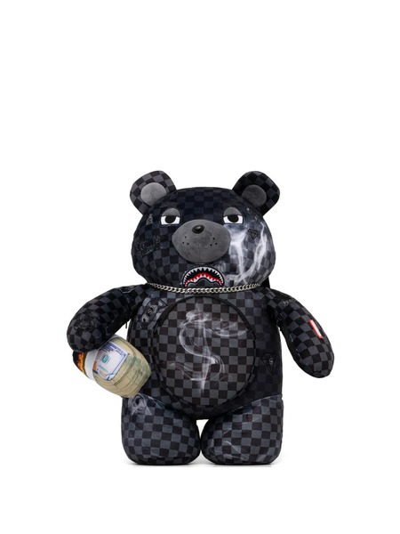 Sprayground Checkered Bear Backpack - Black 