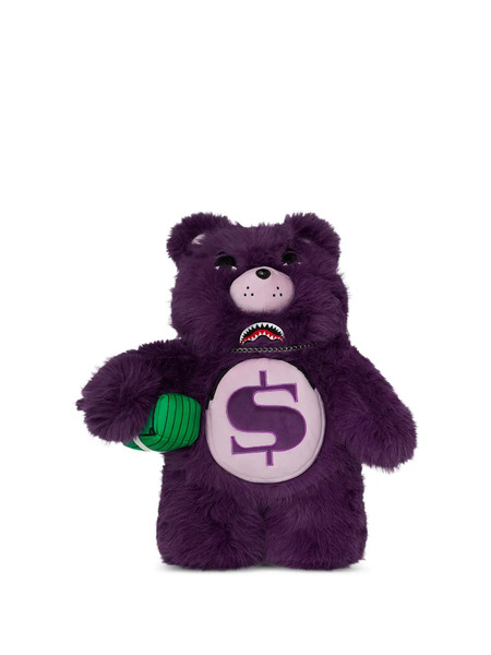  Sprayground Cray Shark Plush-bear Backpack - Purple 
