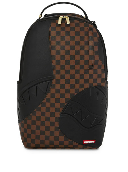  Sprayground Jetstream Check Embossed Backpack - Brown 