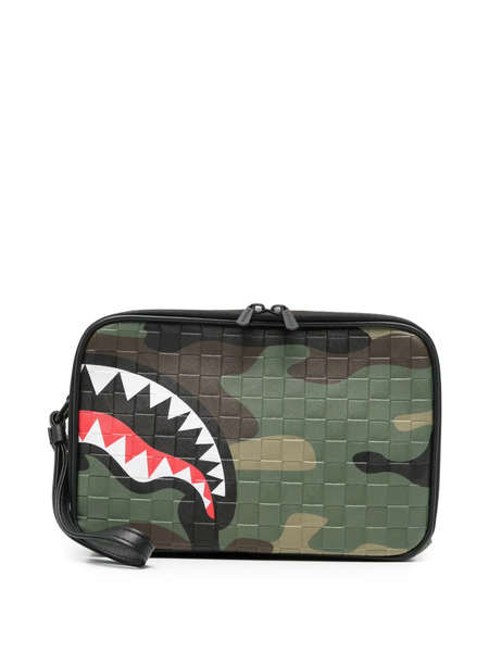  Sprayground Kid Camouflage-pattern Wash Bag - Green 