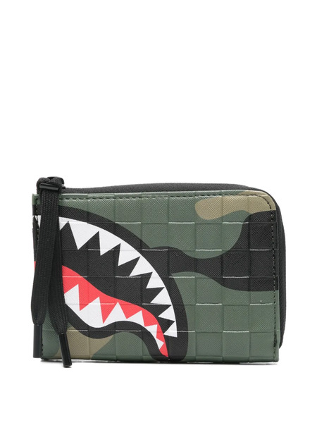  Sprayground Kid Camouflage Shark Wallet - Green 