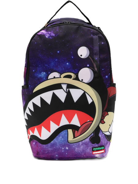  Sprayground Kid Futurama Nibbler Eat Shark Backpack - Black 