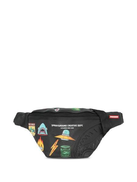  Sprayground Kid Graphic-print Belt Bag - Black 