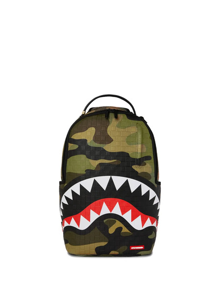  Sprayground Kid Woodland Camo Check Backpack - Green 