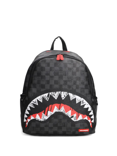  Sprayground Shark Checked Backpack - Black 