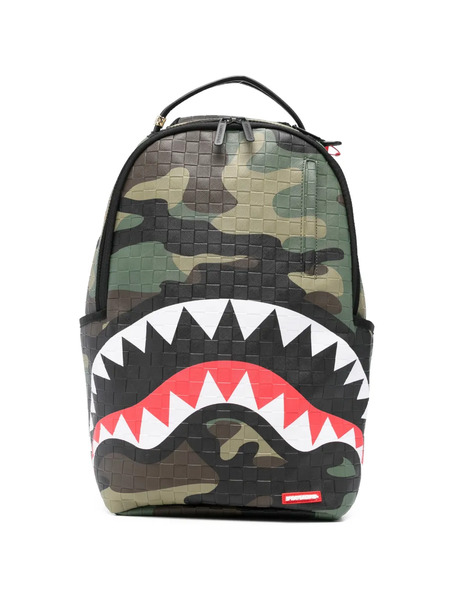  Sprayground Shark-mouth-motif Backpack - Green 