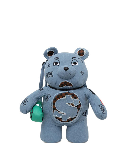  Sprayground Shark Teddy Money Bear Backpack - Blue 