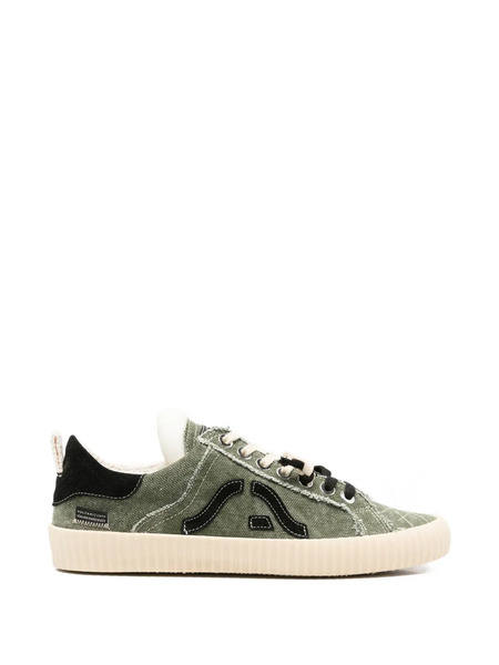  Springa Wavy Logo-patch Sneakers - Green 