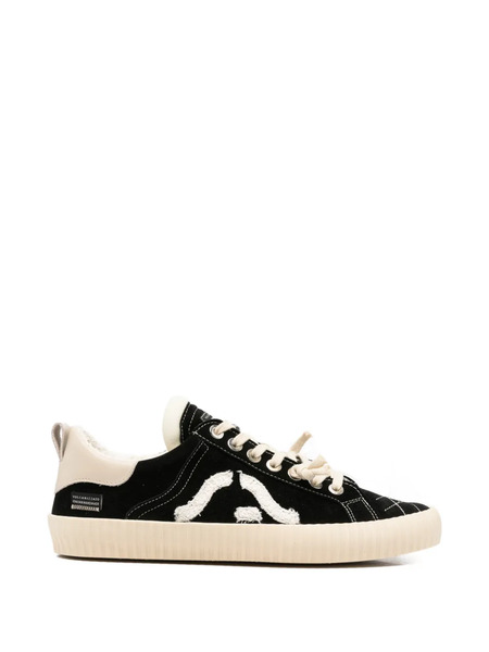  Springa Wavy Suede Sneakers - Black 