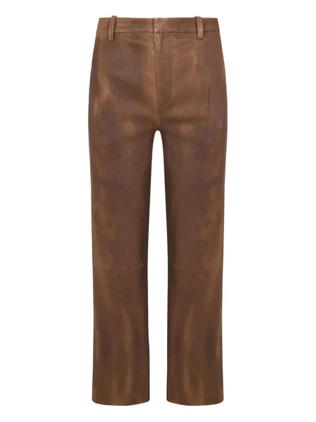  Sprwmn Panelled-design Leather Trousers - Brown 