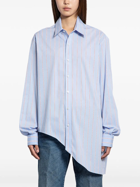  Ssheena Asymmetric Poplin Shirt - Blue 