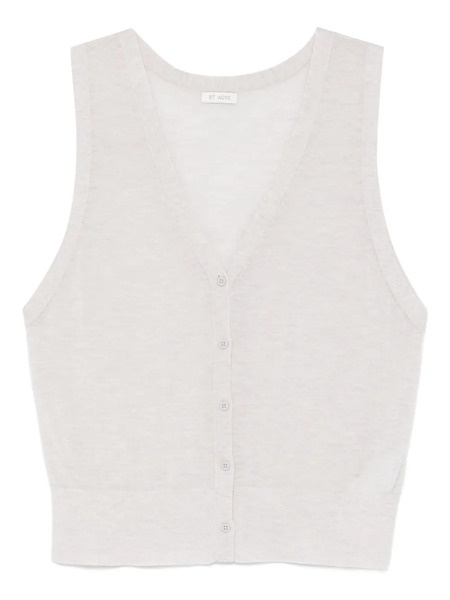  St. Agni Button Vest - Grey 