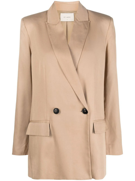  St. Agni Double-breasted Blazer - Neutrals 