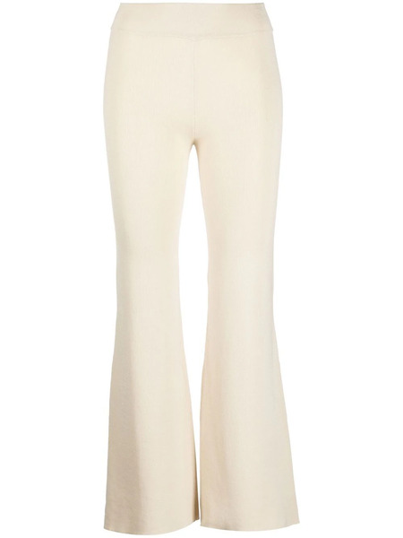  St. Agni Flared Knitted Pants - Neutrals 