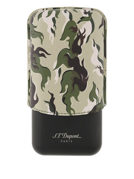  S.t. Dupont Camouflage-pattern Cigar Case - Black 