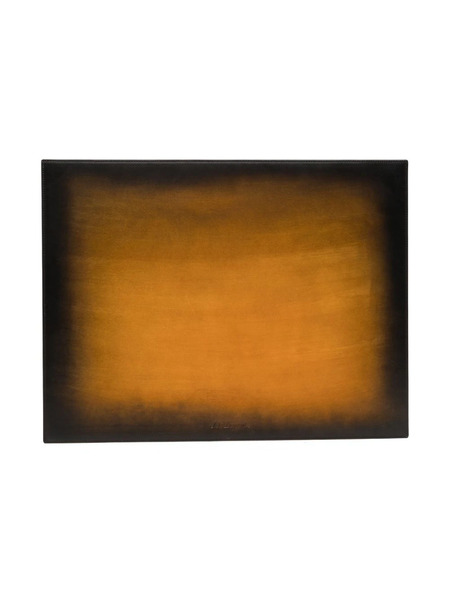  S.t. Dupont Debossed-logo Leather Desk Pad - Yellow 