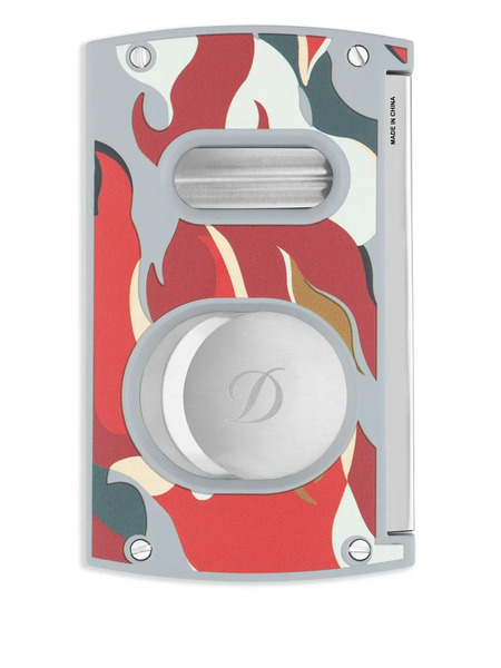  S.t. Dupont Flame-patterned Cigar Cutter - Red 