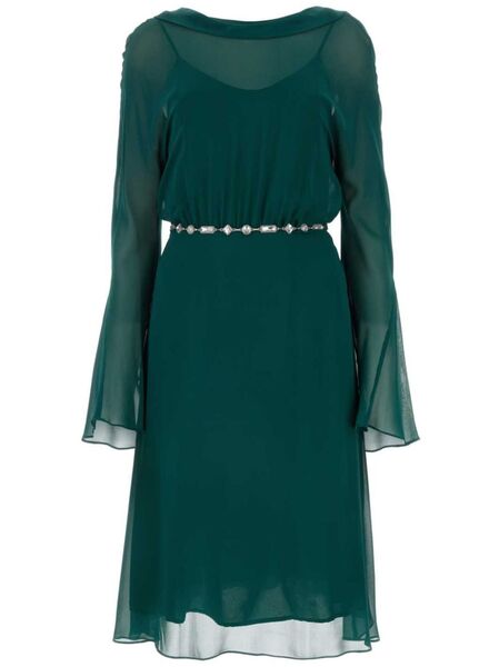  St Elegante Silk Mini Dress - Green 