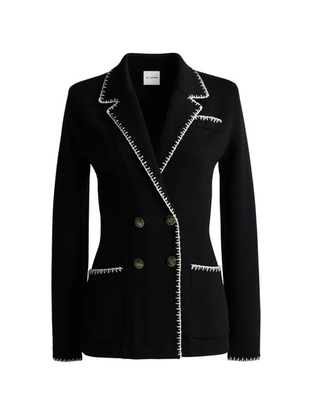  St. John Doubleface Knit Blazer - Black 