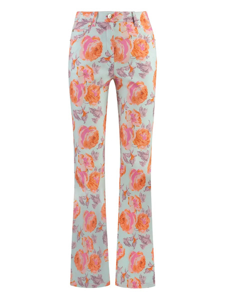  St. John Floral-printed Flared Trousers - Orange 