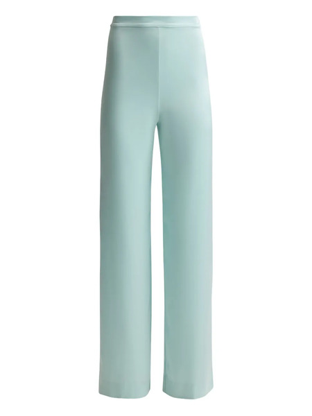  St. John Kate Satin Trousers - Green 