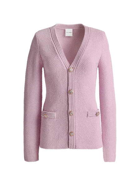  St. John Mouliné-knit Jacket - Pink 