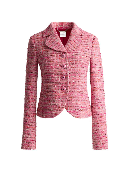  St. John Rosa Notched-collar Tweed Jacket - Pink 