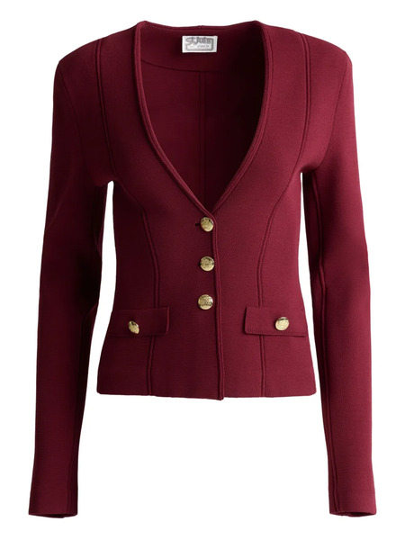  St. John Santa Roma Buttoned Jacket - Red 