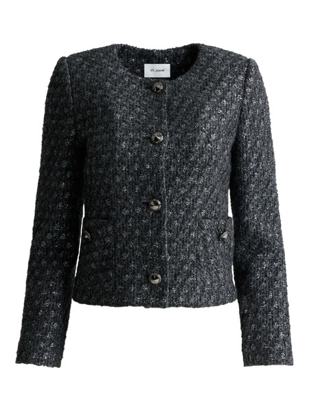  St. John Tweed Jacket - Grey 
