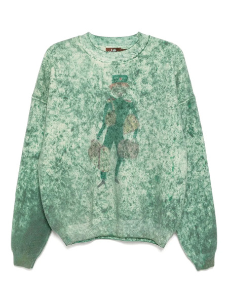  Stain Shade Graphic-print Jumper - Green 