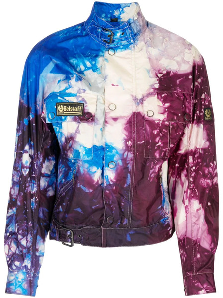  Stain Shade Graphic-print Patch-detail Jacket - Blue 