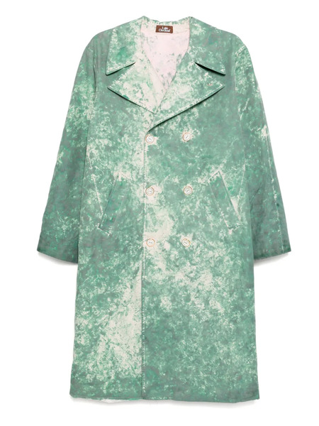  Stain Shade Tie-dye Pattern Coat - Green 