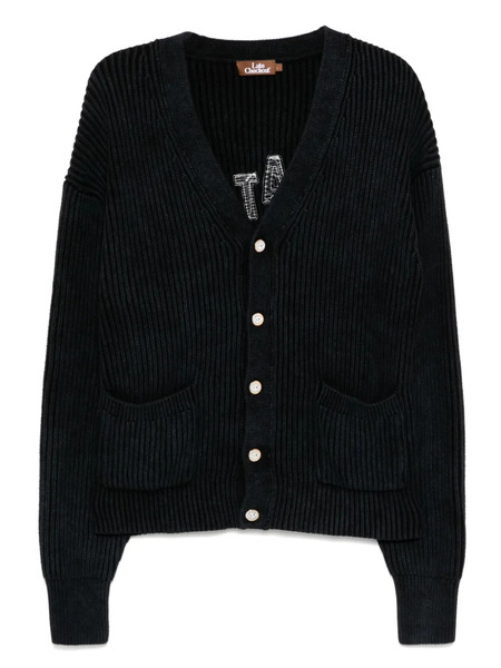  Stain Shade V-neck Cardigan - Blue 