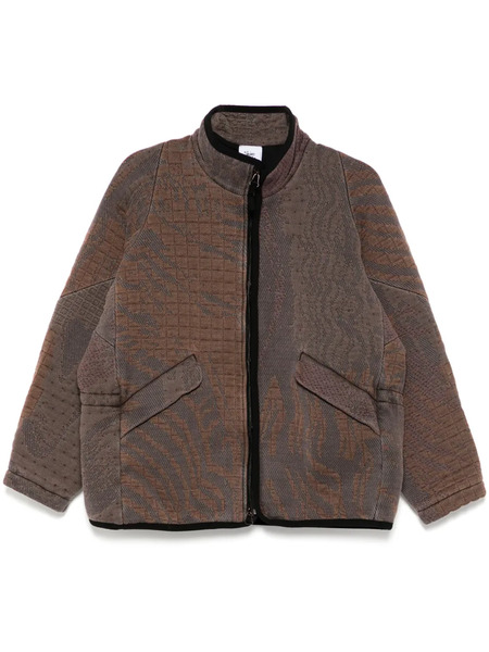  Stain Shade Zip-up Padded Jacket - Brown 