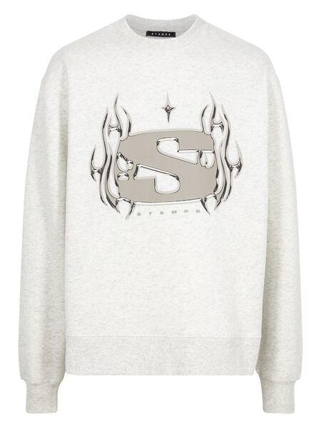  Stampd Chrome Flame Crew-neck Sweatshirt - Grey 