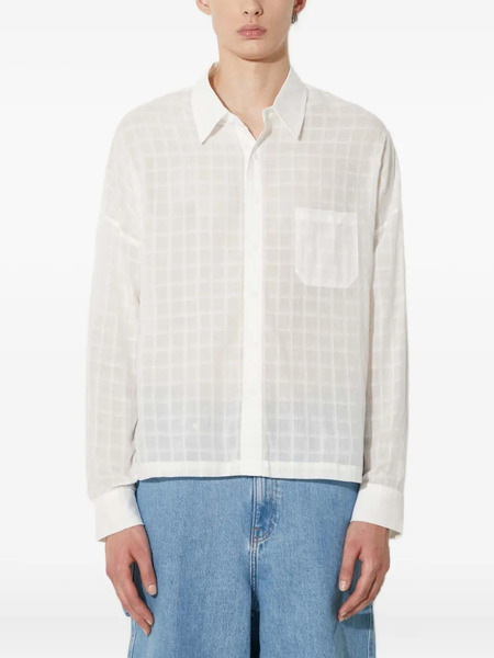  Stampd Grid-pattern Shirt - White 