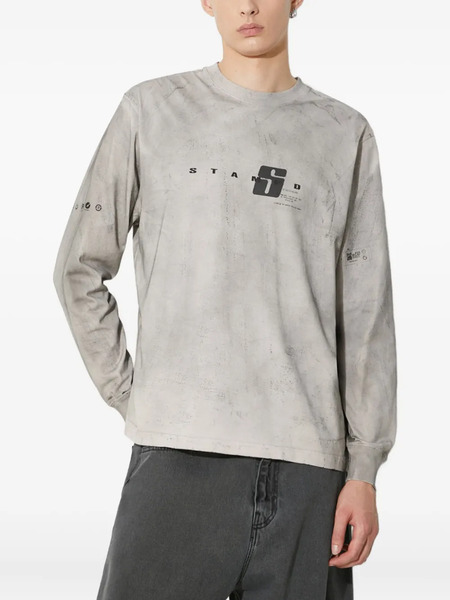  Stampd Long-sleeve Graphic-print T-shirt - Grey 