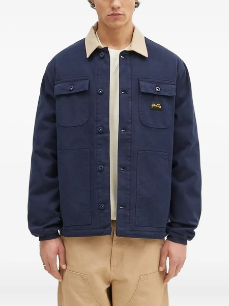  Stan Ray Contrast-collar Shirt Jacket - Blue 