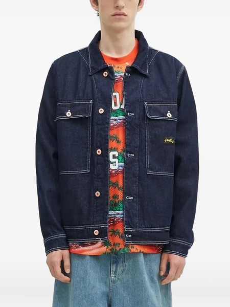  Stan Ray Coverall Contrast-stitch Denim Jacket - Blue 