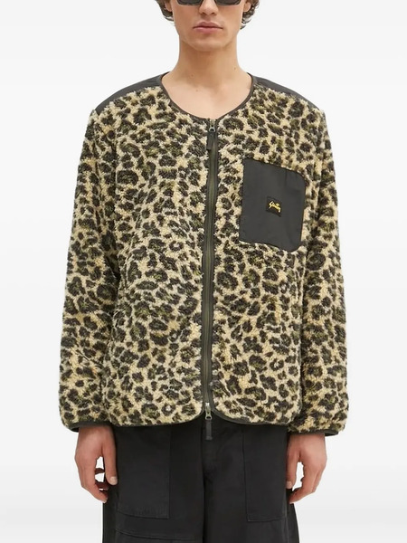  Stan Ray Leopard-print Panelled Jacket - Neutrals 