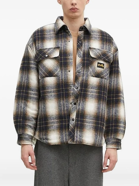  Stan Ray Plaid-pattern Shirt Jacket - Blue 