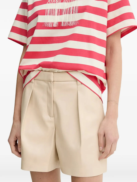  Stand Studio Belen Belt-loop Pleated Shorts - Neutrals 