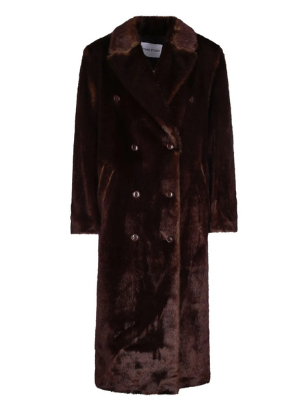  Stand Studio Buttoned Coat - Brown 