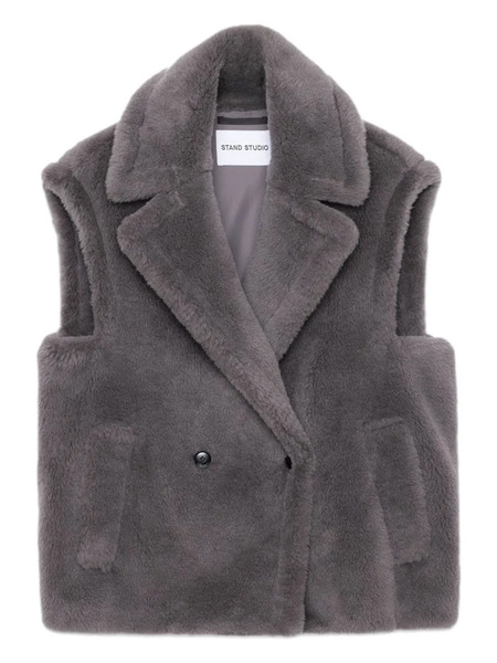  Stand Studio Clary Double-breasted Vest - Grey 